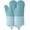 Blue, variant on Silicone Oven Mitts, Heat Resistant Oven Gloves with Quilted Liner, Waterproof & Non-Slip Kitchen Mittens for Baking Cooking BBQ, 500°F, 13.5"-Nordic Blue