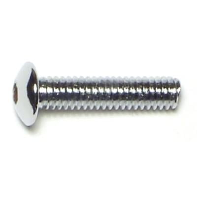 

#8-32 x 3/4 Chrome Grade 8 Button Head Socket Cap Screws SCSBS8-075 (10 pcs.)