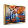 thumbnail image 3 of Designart 'Orange Autumn Landscape With Little Road III' Traditional Framed Canvas Wall Art Print, 3 of 5