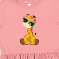 thumbnail image 4 of Inktastic Cute Giraffe, Giraffe with Sunglasses, Cute Animal Girls Toddler Dress, 4 of 5