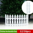 thumbnail image 2 of Oioii 12/16PCS Christmas Tree Guard,Small Christmas Tree Fence, White Plastic Traditional Around Xmas Gate, Ideal for Home Decoration, Wedding, Fairy Garden, Party, B(16PCS), 2 of 3