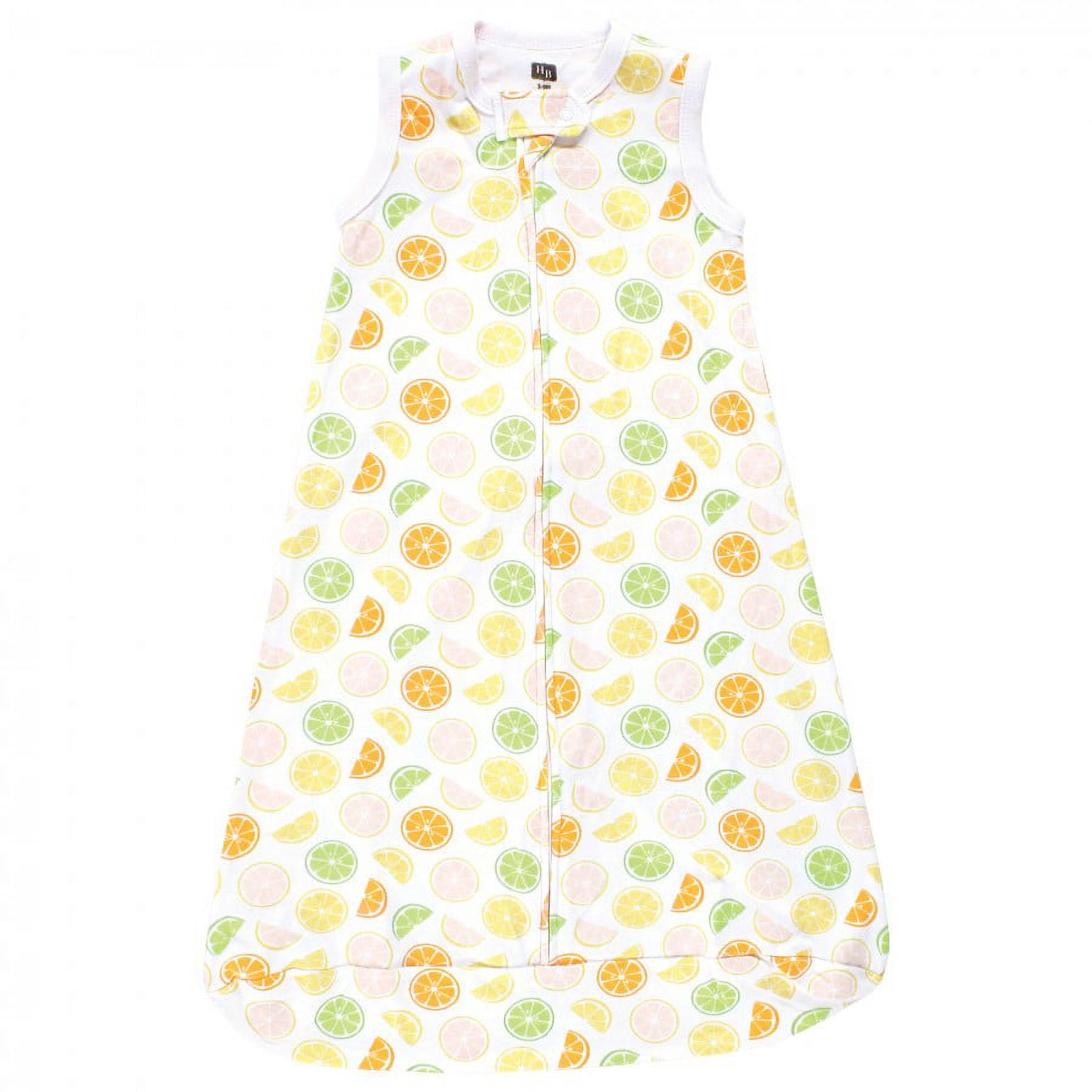 Hudson Baby Infant Girl Interlock Cotton Sleeveless Sleeping Bag, Citrus Orange, 12-18 Months