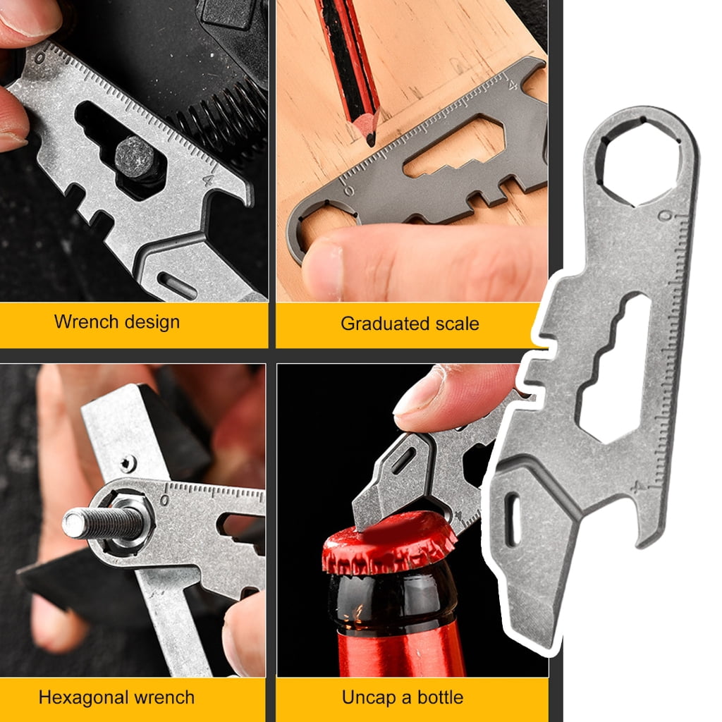 lanema Multipurpose Bottle Opener Key Holder Camping Hiking Multitool Alloy Keychain