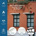 thumbnail image 5 of 40" x 40" Door Window Awning Exterior, Polycarbonate Cover Entry Door Outdoor Patio Awning Canopy, Front Door Overhang Awning for Sun Shutter, UV, Rain and Snow Protection, Hollow Sheet (Clear Board), 5 of 10