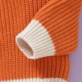 thumbnail image 6 of NOLDARES Toddler Baby Halloween Outfit Boy Girl Pumpkin Sweaters Crewneck Pullover Sweater Long Sleeve Sweater Fall Clothes,A140-Red, 6 of 7