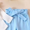 thumbnail image 6 of Xudanell Baby Boy Clothes 3 6 12 18 Months Ribbed Knitted Long Sleeve Romper and Pants Sets Newborn Fall Splicing Color Outfits(Sky Blue, 3-6 Months), 6 of 6