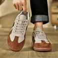 thumbnail image 5 of Fashion Sneakers Womens Tennis Shoes Genuine Leather Lace Up Casual Shoes Gum Sole Sneakers, 5 of 7