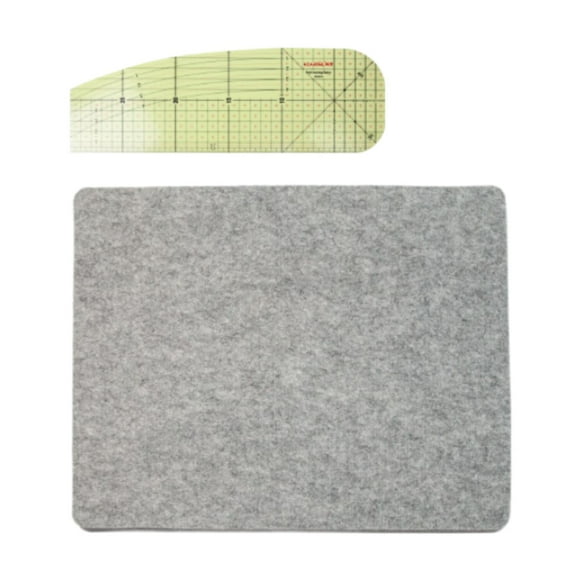 yuksok Ironing Mat Iron Board Mat Hot Ironing Ruler for Ironing Station Countertop Set D