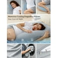 thumbnail image 5 of Momcozy Pregnancy Pillows with Cooling Cover, U-Shaped Full Body Maternity Pillow for Side Sleepers 57 inch Gray, 5 of 11