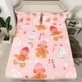 thumbnail image 2 of Manfei Teens Gingerbread Man Full Size Sheets, Cartoon Xmas Tree Snowflake Bed Sheets, Merry Christmas Sheet Sets, Luxury Bedroom Decor, 4pcs, 2 of 7