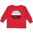 thumbnail image 3 of Inktastic My First Cruise with Cruise Ship and Palm Trees Boys or Girls Long Sleeve Toddler T-Shirt, 3 of 5