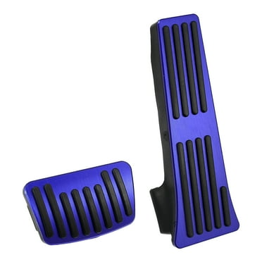 1 Set Aluminum Alloy Brake and Gas Accelerator Pedal Covers Foot Pedal Pads for Kia K5 2020-2021 Blue