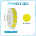 thumbnail image 2 of 1000pcs Yellow Round Stickers Roll 0.5 Inch Self-Adhesive Coding Label, 2 of 7