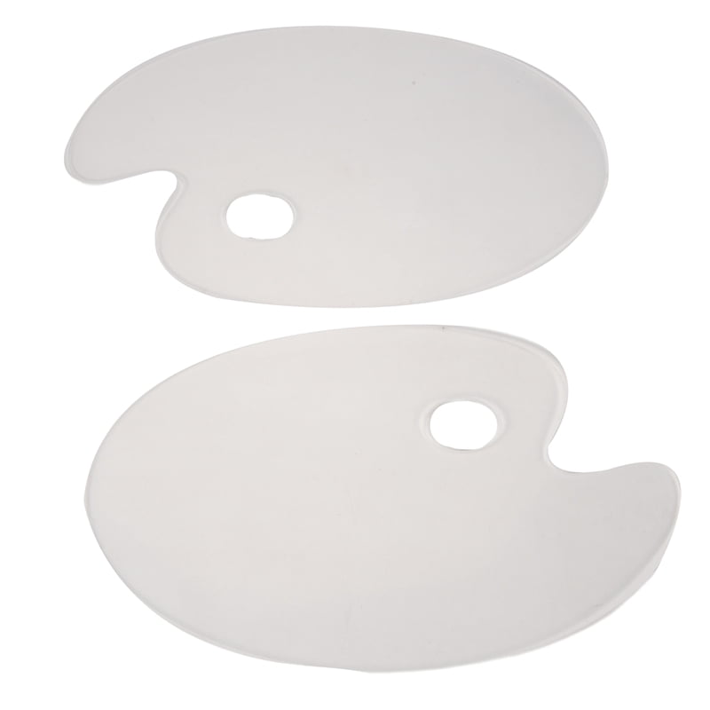 2 Pack Clear Acrylic Paint Palette 10 x 6 Inches Art Palette for DIY Art Craft Painting