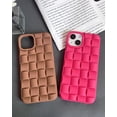 thumbnail image 6 of Compatible with iPhone 15 Case for Women/Girls, Cute 3D Laid Desgin Soft Silicone Shockproof Raised Bumper Corners Case for iPhone 15（Brown）, 6 of 14