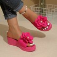 thumbnail image 6 of Wensltd Women's Soft Sole Wedge Sandals Open Toe Comfortable Spring Summer Casual Wear Breathable Lightweight Vacation Beach Slippers, 6 of 9