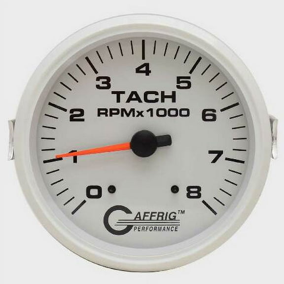 Gaffrig Boat Tachometer Gauge 961118 | Oversized 4 5/8 Inch White