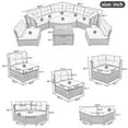 thumbnail image 2 of Harper & Bright Designs Patio Conversation Set, Outdoor Daybed Rattan Sectional Sofa Set Patio Seating Group with Cushions and Center Table for for Garden Balcony Poolside, Grey, 2 of 15