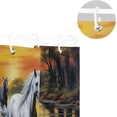 thumbnail image 5 of GZHJMY Running Horse Shower Curtains Waterproof Fabric Shower Curtain Bathroom Decoration with Hooks Washable Bathroom Shower Curtains 60x72 Inch, 5 of 6