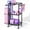 Black, variant on Workout Equipment Storage Rack Metal Yoga Mat Storage Rack, Weight Cart Gym Storage Rack with Wheels for Dumbbells, Yoga Mats, Kettlebells, Rollers