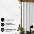 thumbnail image 5 of Bedliving Outdoor Curtains for Patio Waterproof, Gray White Stripe Grommet Curtains, Outside Drapes for Porch Gazebo Pergola Cabana, 2 Panels, 54" x 84", 5 of 9
