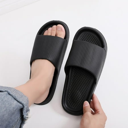 

NECHOLOGY Dolphin Slippers Men Fashion Couples Men Shower Room Home Non Slip Breathable Soft Sole Shoes Mens Slippers Boots Black 10