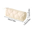 thumbnail image 3 of Dvumao Pencil Case Cute Quilted Soft Puffy Pen Bag Portable Zipper Stationery Pouch Makeup Cosmetic Office Nylon 7.48 x 2.95 x 2.95 Inch, 3 of 6