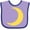 Lavender and Purple, variant on Inktastic Cute Yellow Moon Boys or Girls Baby Bib