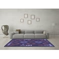 thumbnail image 3 of Ahgly Company Machine Washable Indoor Rectangle Oriental Blue Traditional Area Rugs, 2' x 5', 3 of 4