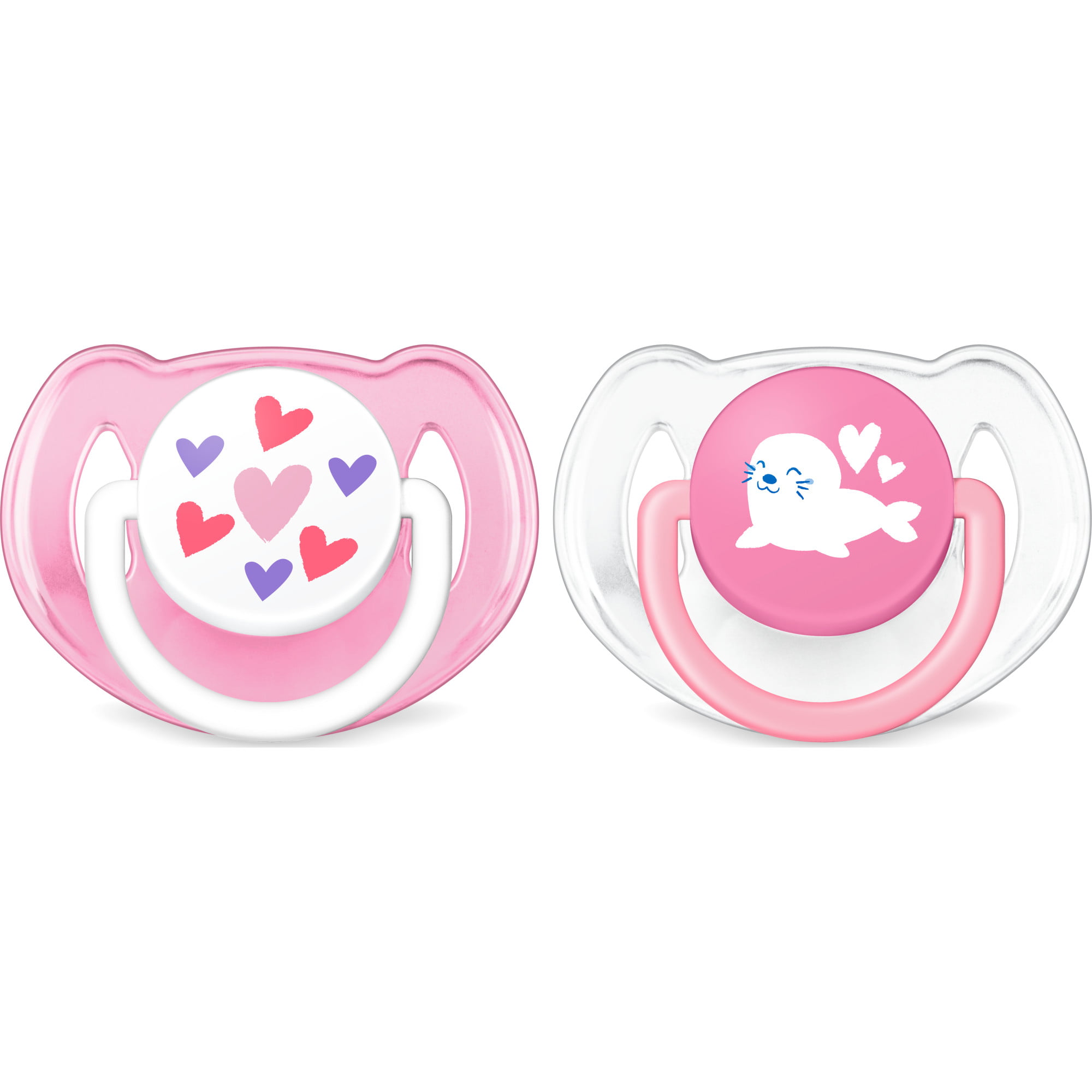 BABY PINK & PINK GIRL SINGLE SOOTHER 6-18 
