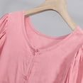 thumbnail image 6 of Summer Womens Sweat Set Fashion 2 Piece Outfit Loose Home Suit Set Thin Cardigan Short Sleeved Spring/Summer Matching Outfits 2026 — Watermelon Red∣L, 6 of 6