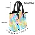 thumbnail image 2 of Single Shoulder Bag Rivet Bag 7.48×7.48×3.94in Removable Shoulder Belt Can Be Held Or Diagonal Across A Variety Of Matching Styles Lightseagreen Tie-Dye Background Vibrant Colors And Swirling, 2 of 6