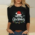 thumbnail image 2 of fheaev Ugly Christmas Shirt for Women Fashion Xmas Printed 3/4 Sleeve Round Neck T-Shirt Loose Vacation Xmas Holiday Party Pullover Tunic Top Blouse, 2 of 5