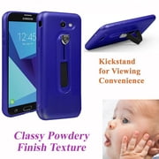 for 5.5" Samsung Galaxy J7 Prime On Nxt On7 Prime Case Phone Case Classy Powdery Finish Kick stand Hard Back Slim Hybrid Shock Bumper Cover Blue