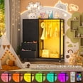 thumbnail image 5 of Aheaplus Dresser for Bedroom with Clothes Rack, 5 Drawers Dresser with Charging Station & LED Lights, Storage Chest of Drawers with Wheels, Wooden Top, Lockable Wheels, Bedroom, Closet, Black, 5 of 6