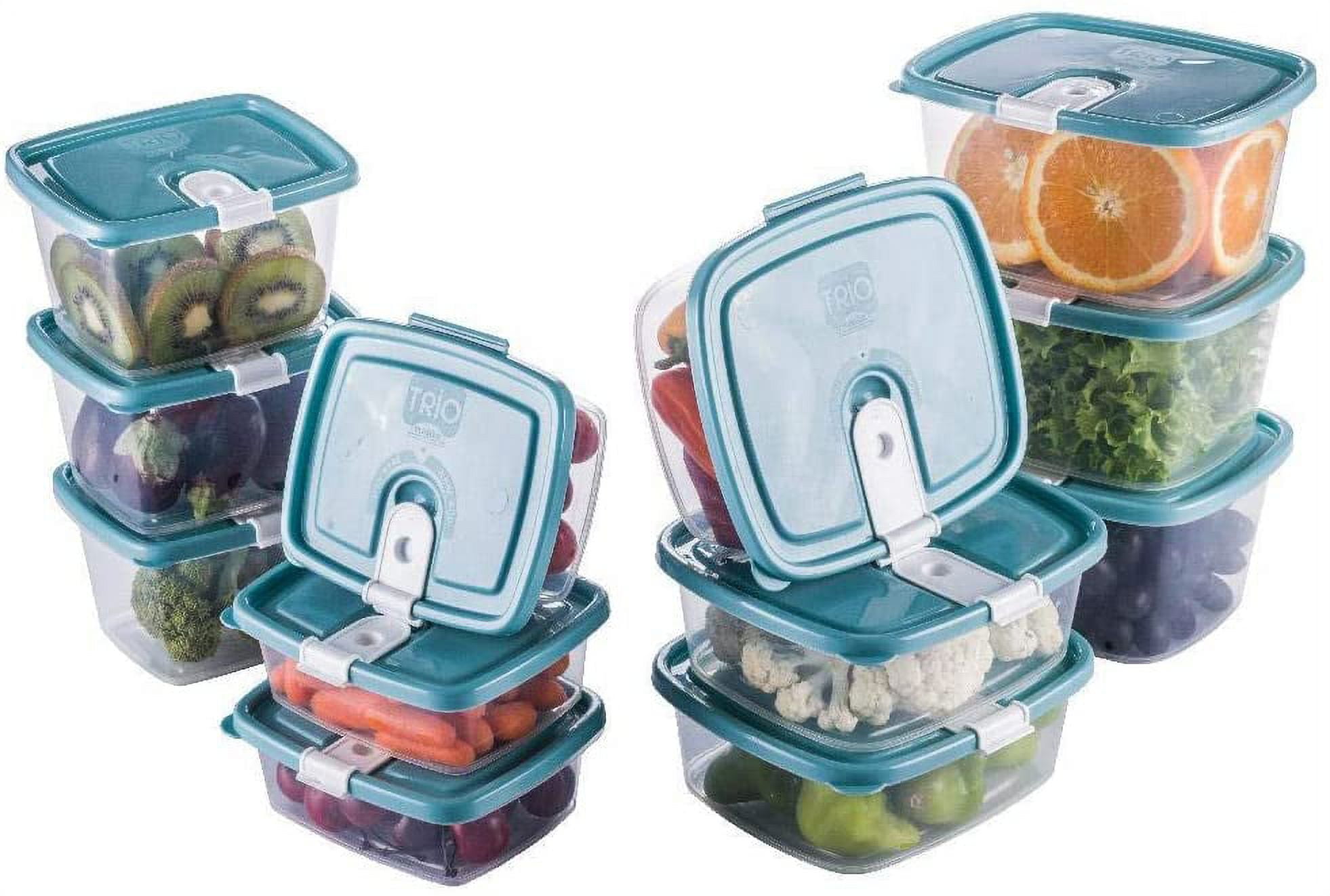 JJOO 10PCS Food Storage Containers with Lids (5 containers + 5 Lids),  Reusable Meal Prep Container, Airtight Plastic freezer Containers for  Pantry, Microwave an… in 2023