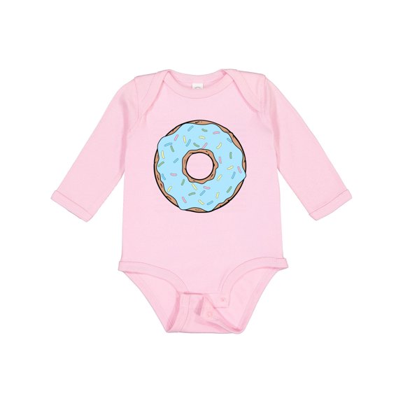 Inktastic Blue Donut, Doughnut, Icing, Sprinkles, Frosting Boys or Girls Long Sleeve Baby Bodysuit