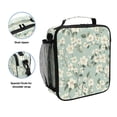 thumbnail image 2 of Square Lunch Bag 10.5*3.5*9.5 Inches Cooler Bag Lunch Bag Insulation Portable Durable Fashion Cool Beautiful White Flowers, 2 of 6