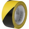 thumbnail image 1 of Hazard Warning PVC Vinyl Tape - Black and Yellow, 2" x 108', 1 of 2
