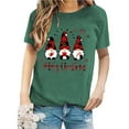 thumbnail image 5 of Lroveb Christmas Shirts for Women Gnome Print Round Neck Short Sleeve T Shirt Top Graphic T Shirts, 5 of 5