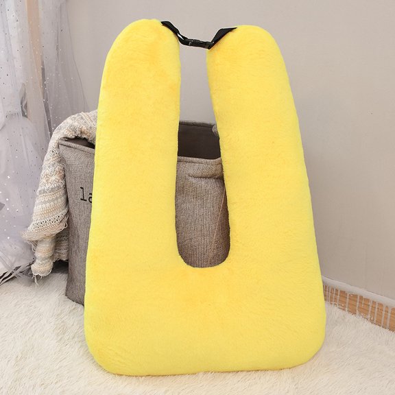Travel Pillows for Car Back Seat U Shaped Travel Pillow Cushion Car Pillow for Family Sleeping Airplane Adults and Head Neck and Body Support Long Distance Journey Accessories,Light Yellow