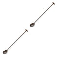 thumbnail image 4 of Wosthever Barra de acero inoxidable Cuchara para beber con mango largo Agitador Mezclador Tenedor Agitador Cucharas Café Leche Torcido Barware negro plano 2piezas, 4 of 6