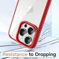 thumbnail image 4 of JETech Case for iPhone 14 Pro Max 6.7-Inch, Shockproof Phone Bumper Cover, Solid Color Matte TPU Frame, Anti-Scratch Clear Back (Red), 4 of 6
