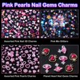 thumbnail image 7 of 3D Pink Color Assorted Pearls Gems Nail Charms Heart Butterfly Bow Bear Nail Charms Star Bows Pearls Planet Nail Charms for Manicure DIY Crafts Jewel Accessories, 7 of 7