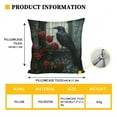 thumbnail image 3 of FOR U DESIGNS Raven Rose Print RV Dinette Cushion Covers 3 Pieces Scratch-resistant Camper Seat Covers with Pillowcase, Dinette Booth RV Couch Cover Loveseat Sofa Chair Cover, 3 of 8