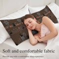 thumbnail image 5 of Japanese Style Body Pillow Covers 20"x54", Farmhouse Brown Cat House Trees Flowers Soft Brushed Microfiber Breathable Throw Pillow Covers, Decorative Pillowcase with Zipper for Couch Sofa Bedroom, 5 of 9