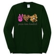 thumbnail image 1 of Peace Love Baseball Sports Mens Long Sleeve Shirt, Forest Green, X-Large, 1 of 4