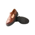 thumbnail image 4 of TMA EYES Chunky Platform T-Strap Hollowed-Out Loafer Vintage Round Toe Women's Single Shoes, 4 of 7