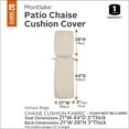 thumbnail image 4 of Classic Accessories Montlake FadeSafe Water-Resistant 72 x 21 x 3 Inch Patio Chaise Lounge Cushion Cover, Antique Beige, 4 of 8