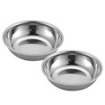 thumbnail image 3 of 2pcs Stainless Steel Sauce Dish Hot Pot Seasoning Dishes Food Dipping Bowl for Home Restaurant (Small Size), 3 of 6